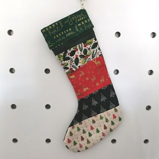 Green Festive Striped with Stars